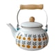 thumbnail image 1 of Tetera esmaltada, olla esmaltada Floral de 2,5 L, hervidor de agua Vintage resistente al calor, tetera de para fiesta, agua hirviendo para, 1 of 9