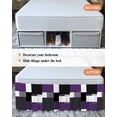 thumbnail image 7 of Purple Black Bed Skirt Grey Geometric Abstract Color Block Modern Bed Skirts King Size 16 Inch Drop, Wrap Around Dust Ruffle&nbsp;Bedskirt with Adjustable Elastic Belt for Queen Size Beds, 7 of 7