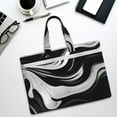 thumbnail image 6 of Pofeuu Abstract Black White Swirls Print Laptop Bag Carrying - Computer Bag Laptop Case Shoulder Slim Work Travel, 6 of 8