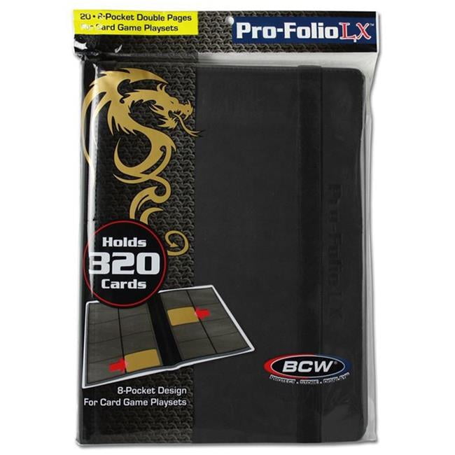 BCW Diversified Bcdpf8lxblk Binder Pro-folio LX 8-pocket Pages Black for sale online 