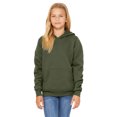 thumbnail image 1 of Bella Canvas Youth Sponge Fleece Pullover Hooded Sweatshirt, M, Military Green, 1 of 2