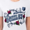 thumbnail image 3 of Women's G-III 4Her by Carl Banks White Memphis Grizzlies Super-Slim Fit Lightweight Roses Crew Neck T-Shirt, 3 of 3
