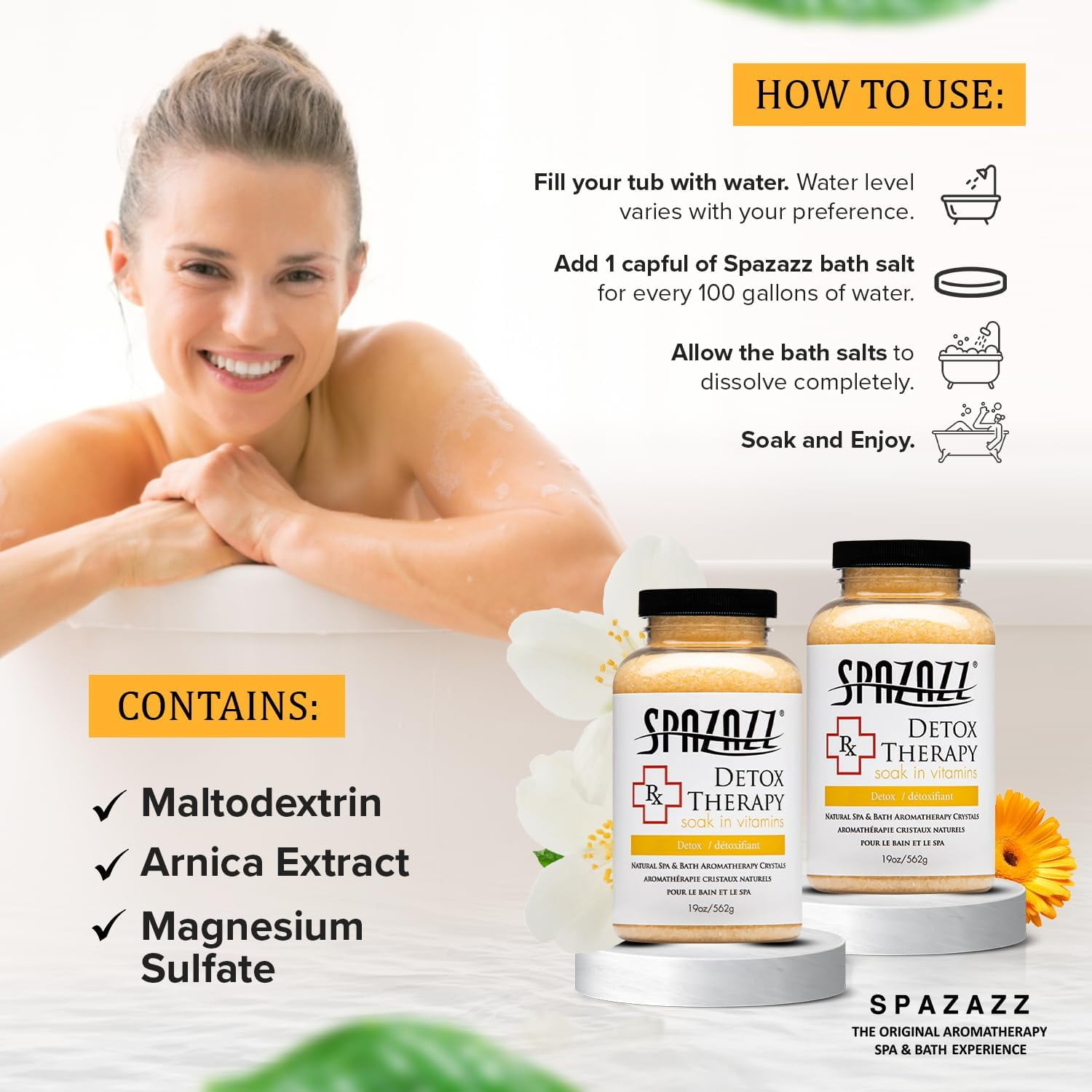 Spazazz Aromatherapy Spa and Bath Crystals- Detox Therapy (2 Pack)