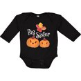 thumbnail image 3 of Inktastic Big Sister Pumpkins with Fall Leaves Girls Long Sleeve Baby Bodysuit, 3 of 5
