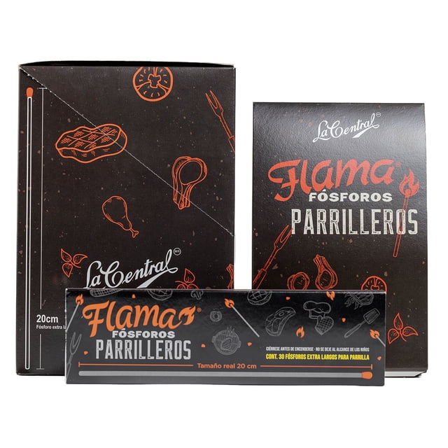 Flama Exhibidor De Fósforos Parrilleros (10 Cajetillas)