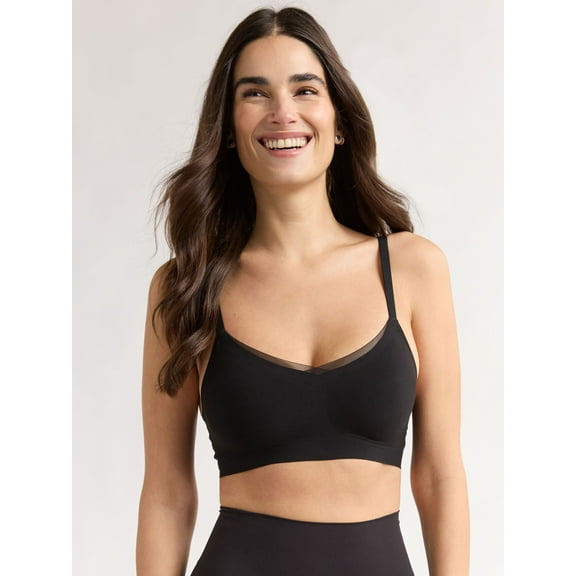 Joyspun Women's Wireless Bonded Bra with Removable Pads, Sizes XS-3XL