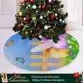 thumbnail image 6 of FMSHPON Easter Tree Skirt Colorful Eggs Bunny Xmas Christmas Tree Skirt Stand Mat for Holiday Party Decoration Indoor Outdoor 36 inches, 6 of 6