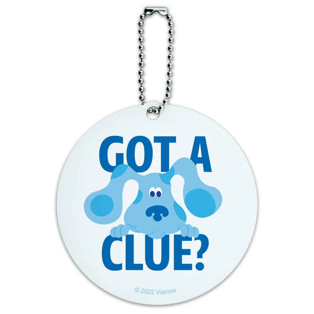 Blue's Clues Got a Clue Round Luggage ID Tag Card Suitcase CarryOn
