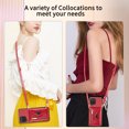 thumbnail image 2 of Decase for Samsung Galaxy A12 5G Case with Card Holder,Slim Envelope Crossbody Lanyard Flip Magnetic Folding Purse Protective Back Case with Zipper Pocket Kickstand Shoulder Strap for Women,Red, 2 of 5