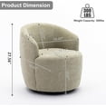 thumbnail image 2 of Swivel Barrel Chair, 360 Degree Swivel Small Single Sofa with Wooden Frame and Upholstered, Modern Round Accent Armchairs for Indoor, Living Room, Dining Room, Bedroom, Shopping Mall, Light Green, 2 of 8