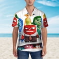 thumbnail image 2 of Lsque inside out 2 Pattern Hawaiian Shirt for Men Unisex Summer Beach Casual Short Sleeve Cotton Linen Button Down Shirts-3X-Large, 2 of 6