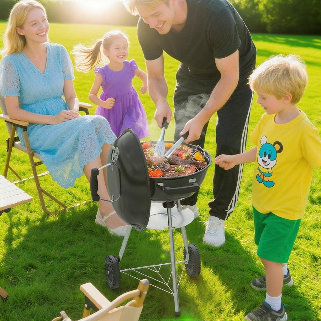 18 Inch Portable Charcoal Grill with Wheels and Lid Bestseling