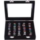 thumbnail image 4 of Caja de almacenamiento de joyas de 20 x 15 x 5 cm, color negro, con cristales de agua que pueden contener hasta 48 anillos, perfecta para anillos, pendientes y gemelos, 4 of 5