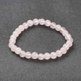 thumbnail image 2 of 1 pulsera elástica de rosa natural con cuentas de cuarzo y piedras preciosas de 4 mm, redonda y teñida, para mujeres y hombres, regalo de cumpleaños., 2 of 4