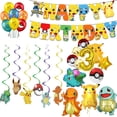 thumbnail image 1 of Pokemon Birthday Decorations Party Pikachu Tableware Plate Napkin Backdrop Balloons Decor For Kids Party Baby Shower Supplies, 1 of 7