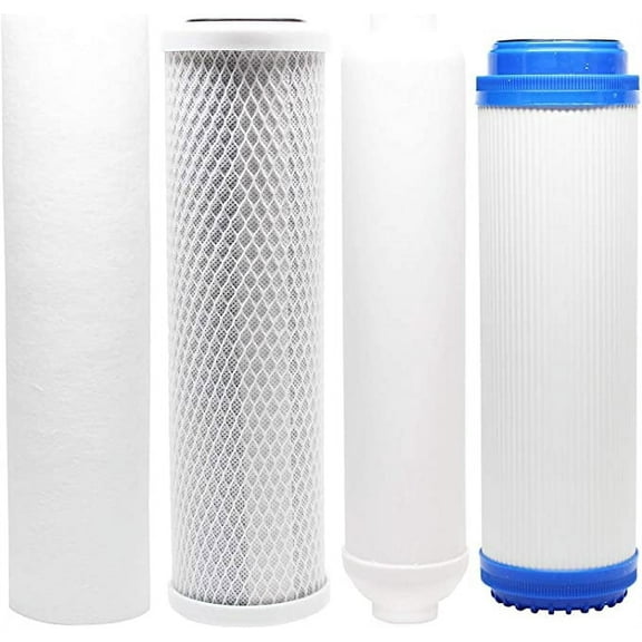 CFS COMPLETE FILTRATION SERVICES EST.2006 Replacement Filter Kit Compatible with Vertex PT - 4.0-5 RO System - Includes Carbon Block Filter, PP Sediment Filter, GAC Filter & Inline Filter Cartridge