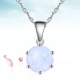 thumbnail image 3 of HOOUN Opal Necklace Oval Design Necklaces Romantic Pendant, 3 of 9