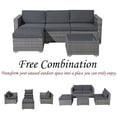 thumbnail image 5 of JOIVI 5 Pieces Outdoor Patio Furniture Set, All Weather PE Gray Wicker Rattan Sectional Furniture Set with Coffee Table, Dark Gray, 5 of 8