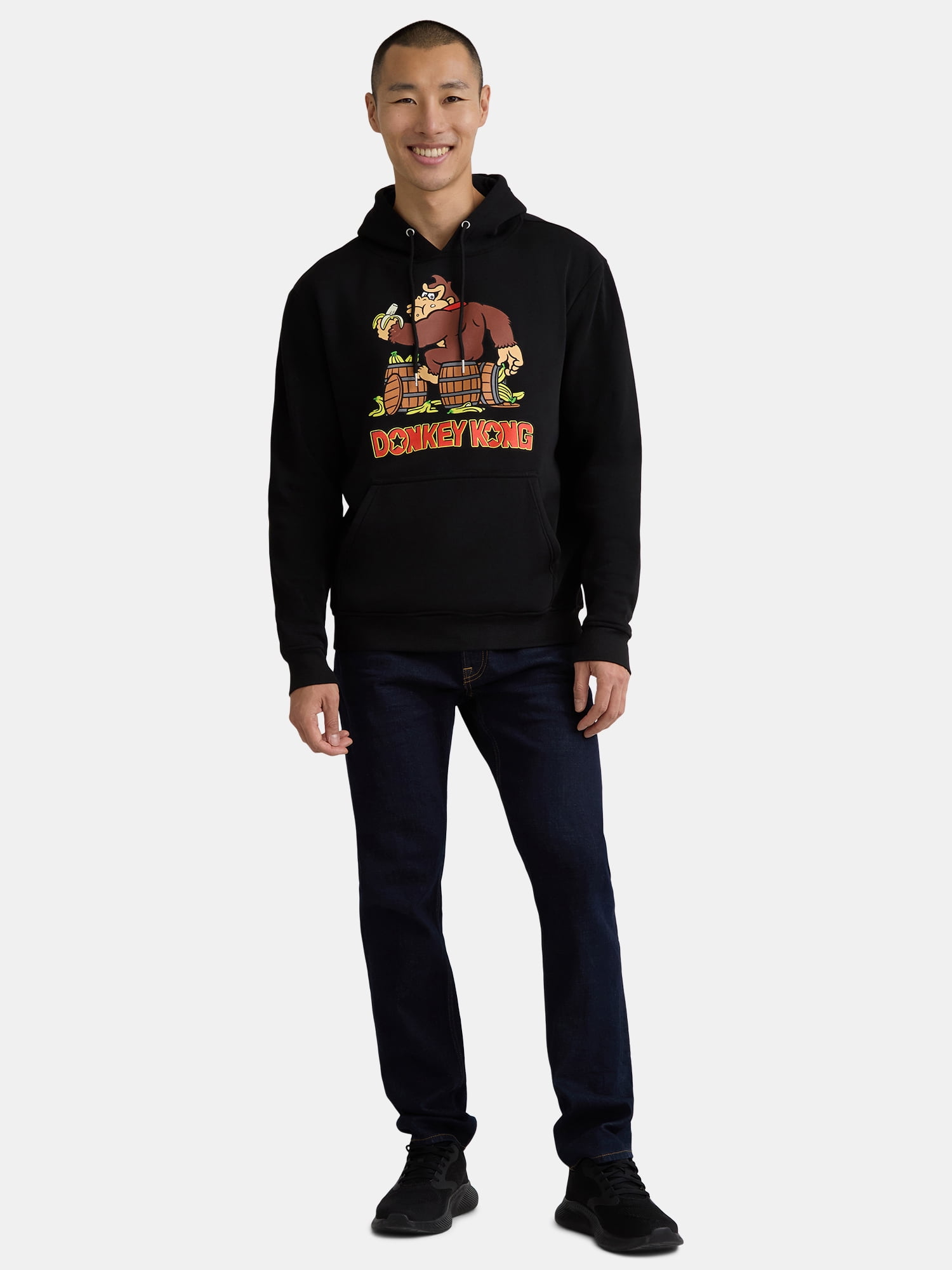 Donkey Kong Men's and Big Men's Graphic Hoodie Sweatshirt, Sizes S-3XL