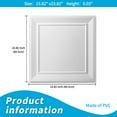 thumbnail image 2 of Art3d 24 x 24 Drop Ceiling Tiles for Interior Wall Decor,White Glue Up Ceiling Tile,Pack of 12, 2 of 3