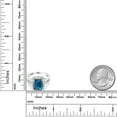 thumbnail image 5 of Gem Stone King 4.62 Cttw London Blue Topaz Engagement Ring for Women | Emerald Cut 10X8MM | 925 Sterling Silver | Gemstone Birthstone | Wedding Engagement Anniversary Promise Ring for Women | Size 9, 5 of 5