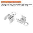 thumbnail image 4 of Unique Bargains 100Pack 4x6.5mm Fold Over Cord Ends, Cord Tips Leather Rope End Caps Silver White, 4 of 7