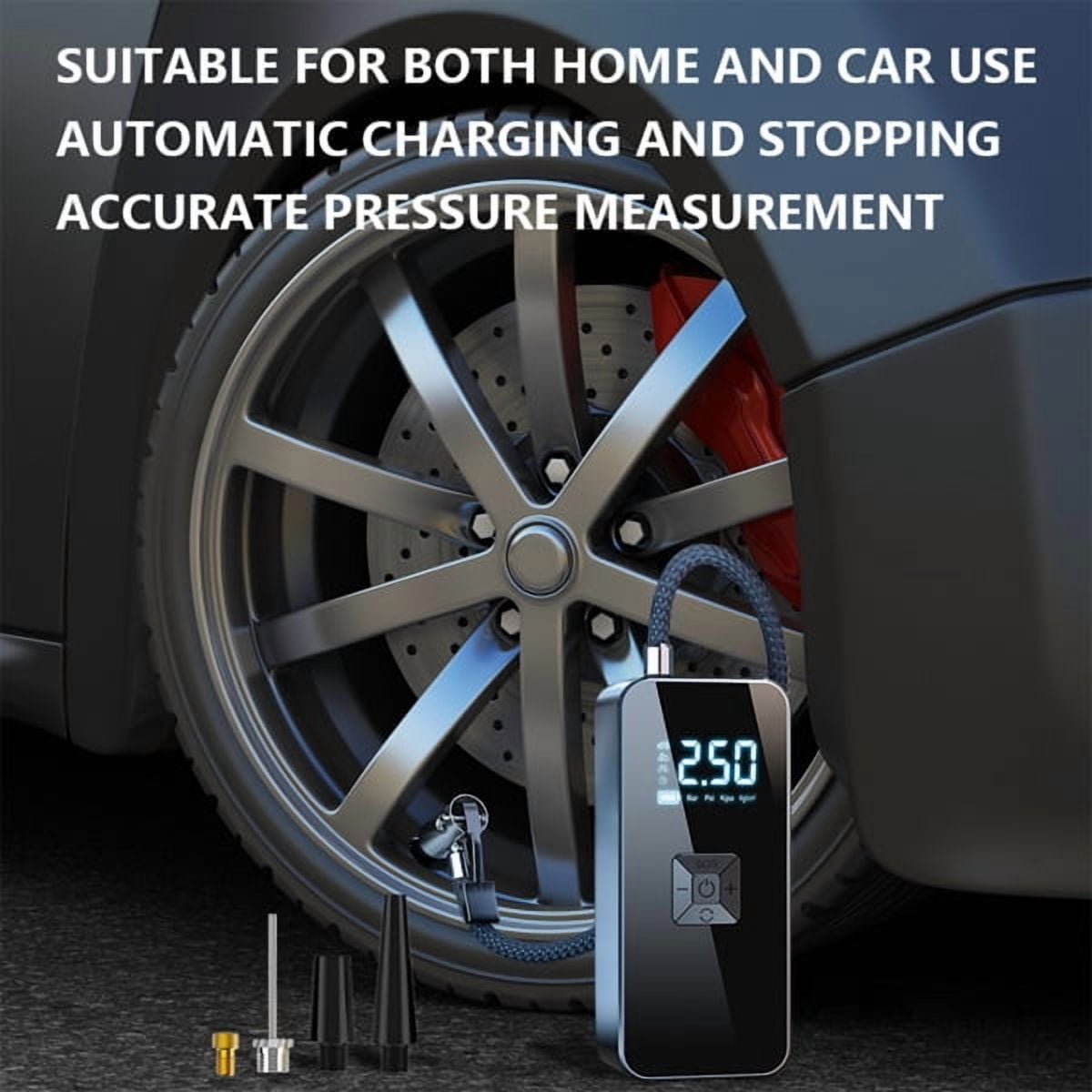 Ambifirner Portable Air Compressor Tire Inflator, 150 PSI & Cordless Easy Operation, Accurate LCD Screen-Air Pump For Cars,Bikes, Motorcycles, Balls
