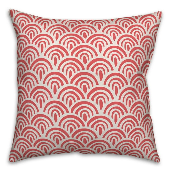 Creative Products Multi Stripe Coral 18x18 Indoor / Outdoor Pillow