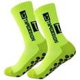 thumbnail image 1 of Calcetas deportivas antideslizantes SpotFluorescent 1Par Verde Fluorescente 6-12.5US TapeDesign Calcetines Tubo Medio Al, 1 of 1