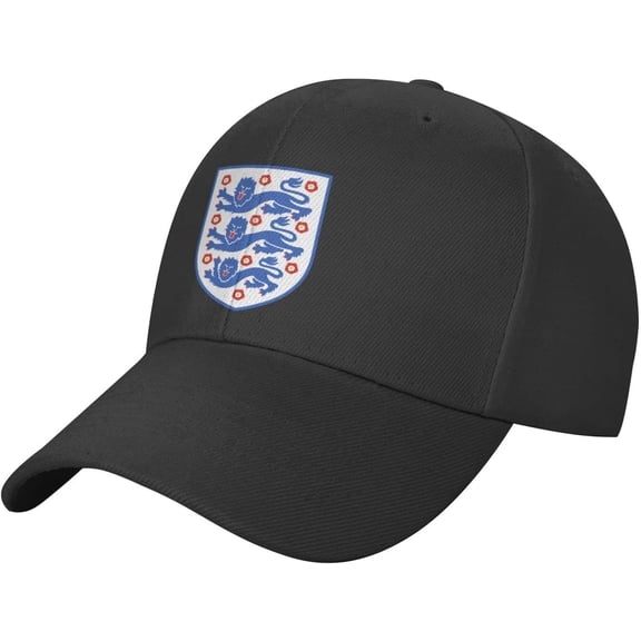 UK England Emblem Lion Royal Baseball Cap Men - Classic Dad Hat Adjustable Plain Hat Black
