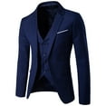 thumbnail image 2 of dtydtpe blazer for men men's suit slim 3-piece suit r business wedding party jacket vest & pants jackets for men, 2 of 8