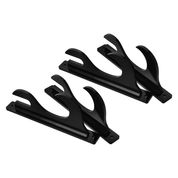 BESTYASH 2Pairs Black Sword Wall Mount Display Hooks Durable Acrylic Sword Holder Stand for Martial Arts