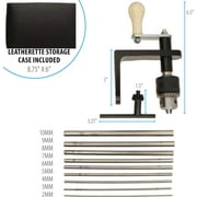 The Beadsmith EZ Coiler Pro - Wire Elements – Includes Mountable Base, 9 Mandrels, Chuck Key, Instructions, and a Storage Case – Create Jump Rings, Coiled Beads, Beaded Coils, and Spirals