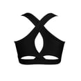 thumbnail image 2 of inlzdz Teens Girls Criss-Corss Back Training Bras Yoga Dance Gymnastics Practice Sports Bra Activewear Black 4, 2 of 4