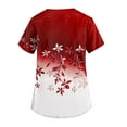thumbnail image 3 of LHVUOA Floral Scrubs for Women Floral Print Scrub Tops Plus Size Stretch V Neck T Shirts Comfy Working Uniforms with Pockets, 3 of 3