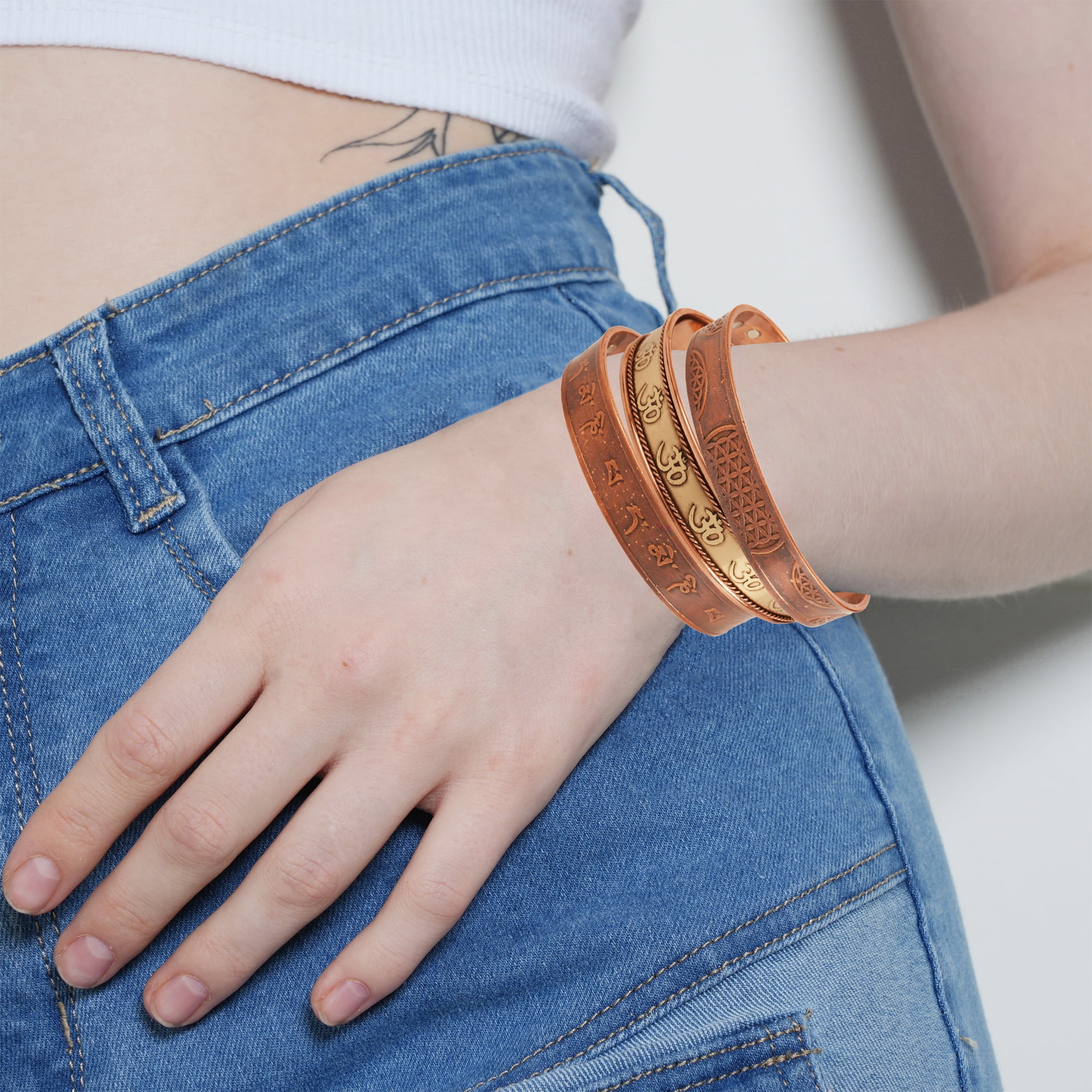 Sunsoul by Touchstone Copper magnetic healing bracelet Tibetan style.