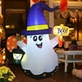 thumbnail image 4 of GOOSH Halloween Inflatable 5 FT Halloween Ghost Inflatable with Hand-Held Light, Cute Blow Up Ghost Halloween Ghost Decorations with Built-in LEDs, Halloween Decorations Clearance for Holiday/Party, 4 of 8