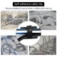 thumbnail image 4 of 50 pcs. Self Adhesive Cable Clamp Plastic Rectangular Cable Clips Cable Tie Quick Bind Cable Wire Ma, 4 of 5