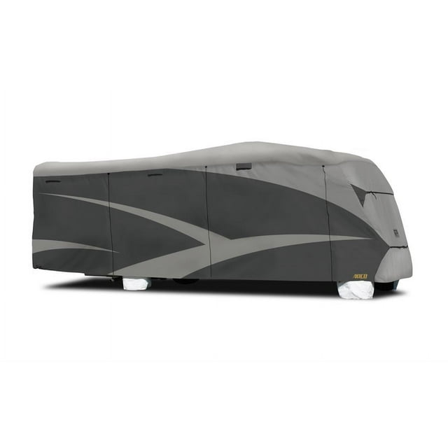 Adco RV Cover 52843 Designer SFS Aquashed; For Class C Motorhomes; Moderate Weather Protection; Two-Tone Gray; 3 Layer Fabric Top/3 Layer Polypropylene Sides; Vented
