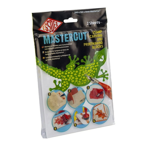 Essdee MasterCut Stamp Carving and Printmaking Blocks - 8" x 6", Pkg of 2