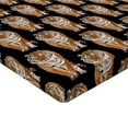 thumbnail image 4 of Ambesonne Animals Fitted Sheet, Wild Nature Tiger Pattern, Full Size, Charcoal Grey Dark Yellow, 4 of 5
