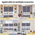 thumbnail image 5 of Farmhouse Purple Plaid Kitchen Curtains Window Panels, Vintage Country Cock Checkered Insulated Window Treatment Curtain, Grommet Curtains for Bedroom/Living Room/Bathroom, 2 Piece 42"Wx45"L, 5 of 8