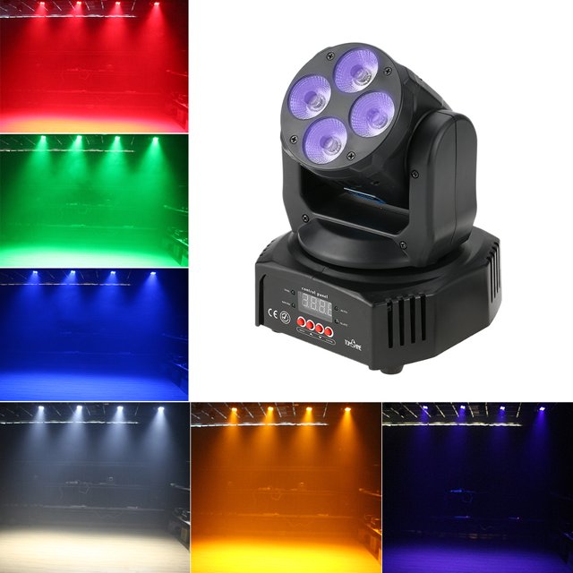 Cabezas móviles con efecto de lavado 6 en 1 Tomshine 60W 4 LED RGBW+Ámbar+UV