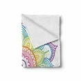 thumbnail image 2 of Rainbow Mandala Soft Flannel Fleece Throw Blanket, Outline Style Mandala Flower with Scales and Dots Pattern Design, Cozy Plush for Indoor and Outdoor Use, 60" x 80", Multicolor, by Ambesonne, 2 of 6