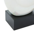 thumbnail image 6 of 10" x 21" White Ceramic Swirl Abstract Sculpture with Black Wooden Base, by DecMode, 6 of 15