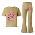 thumbnail image 6 of Huachaog Outfits Girls Summer Short Sleeve Top and Pants Graphic Print Suit,8-9 Y, 6 of 6