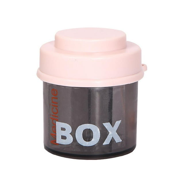SharkTRUE Pill Box Pill Case 4 Grids Tablet Pill Organizer Case Dispenser Travel Tablet Holder Container Medicine Drug Storage Box