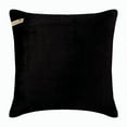 thumbnail image 3 of Euro Pillows, Black Euro Pillow Shams 26x26 inch (65x65 cm), Velvet Euro Size Pillow Covers, Striped, Modern European Pillow Shams - Bring Back Black, 3 of 3