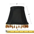 thumbnail image 3 of 3x5x4 Candelabra Stretch with Gold Liner Amber Beads Clip-On Lampshade, 3 of 5