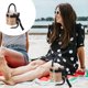 thumbnail image 2 of 1 UNID REDONDA REDONDO WOVEN BOLSA DE LADY BOLSA DE VIAJE DE HORNO SIMPLE, 2 of 6